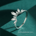 925 стерлингового серебра кольца модные золотые кольца